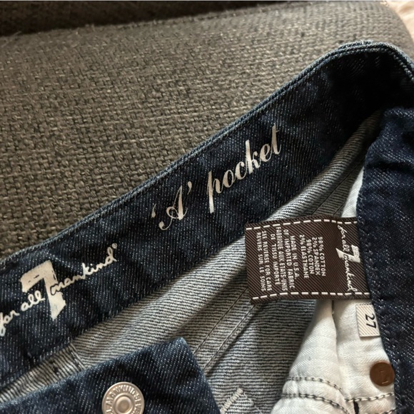 Vintage 2000s 7 For All Mankind low rise, flare jeans size 27 - Picture 4 of 5